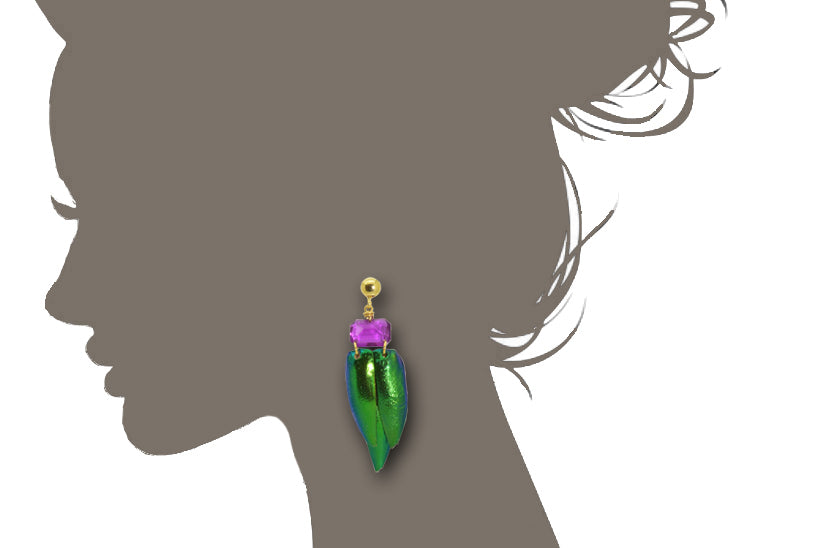 Miccy's | Gemma Beetle - Petite | Skins Earrings