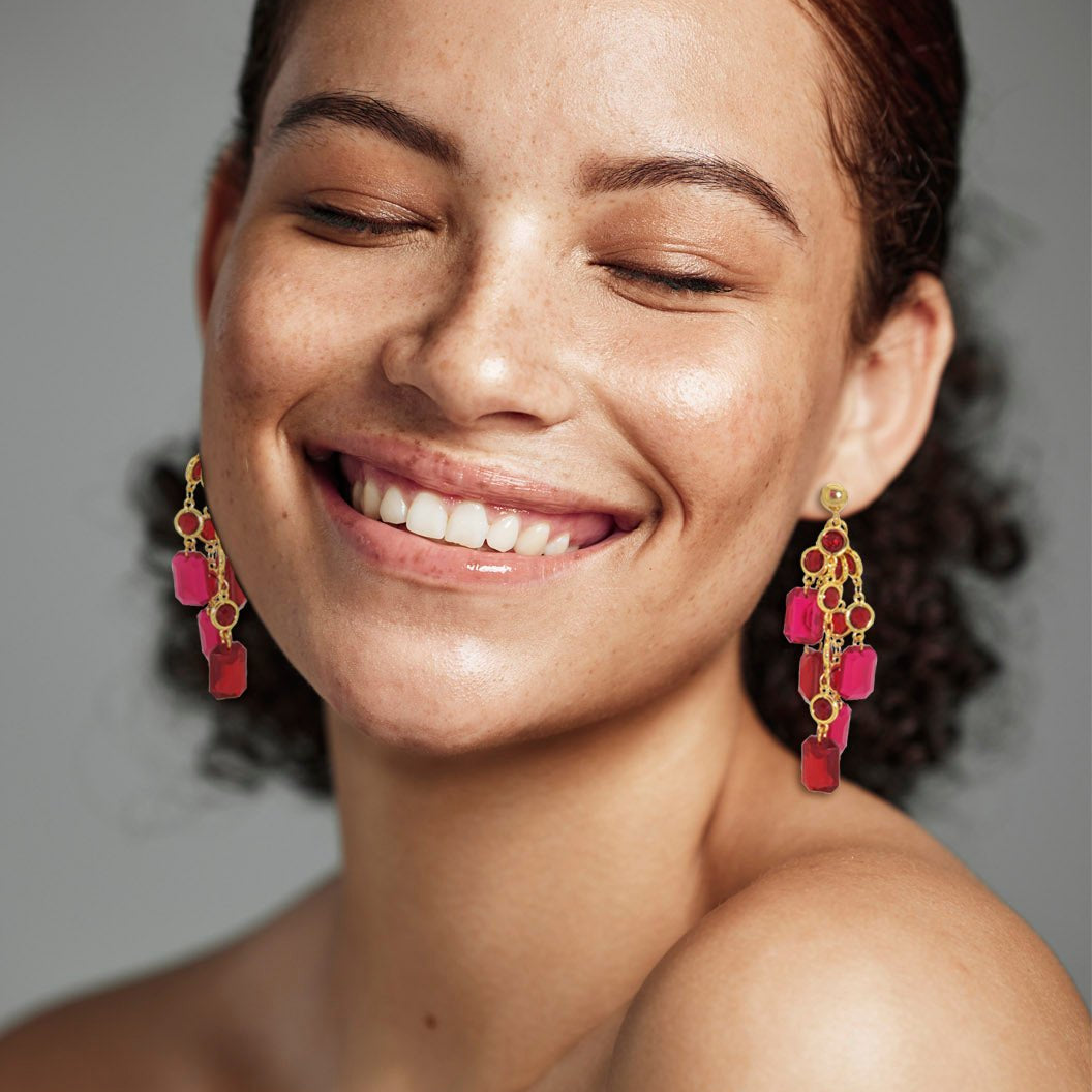 Miccy's | Carmine | Crystal Earrings