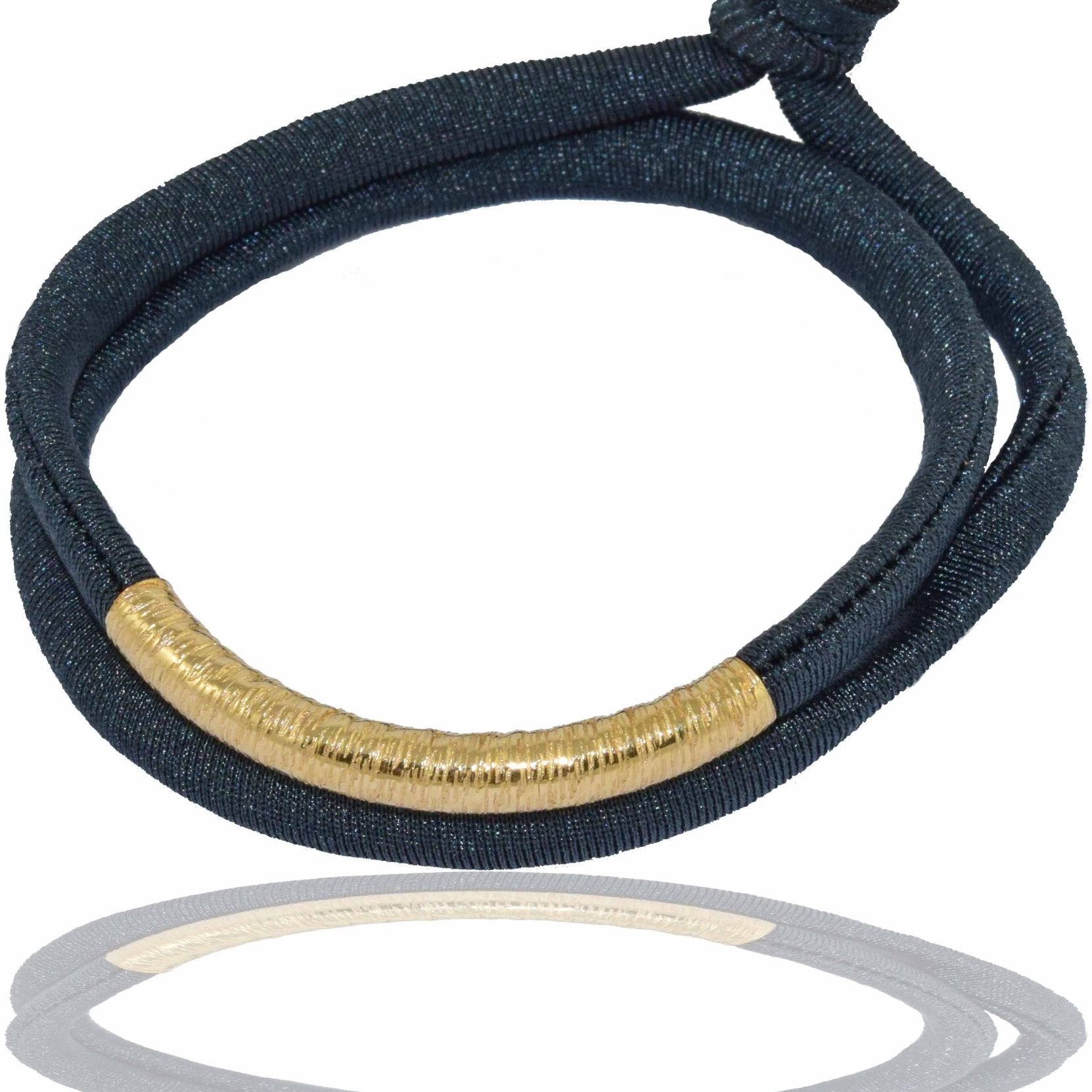 Miccy's | Dark Grey 14K Golden Tube Bracelet
