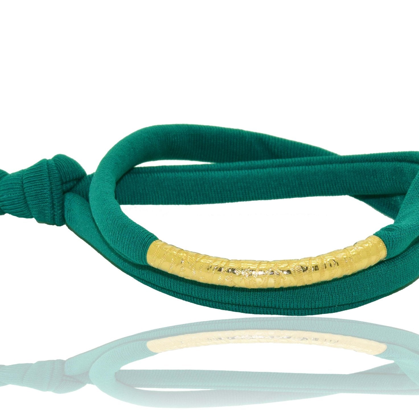 Miccy's | Emerald Green 14K Golden Tube Bracelet