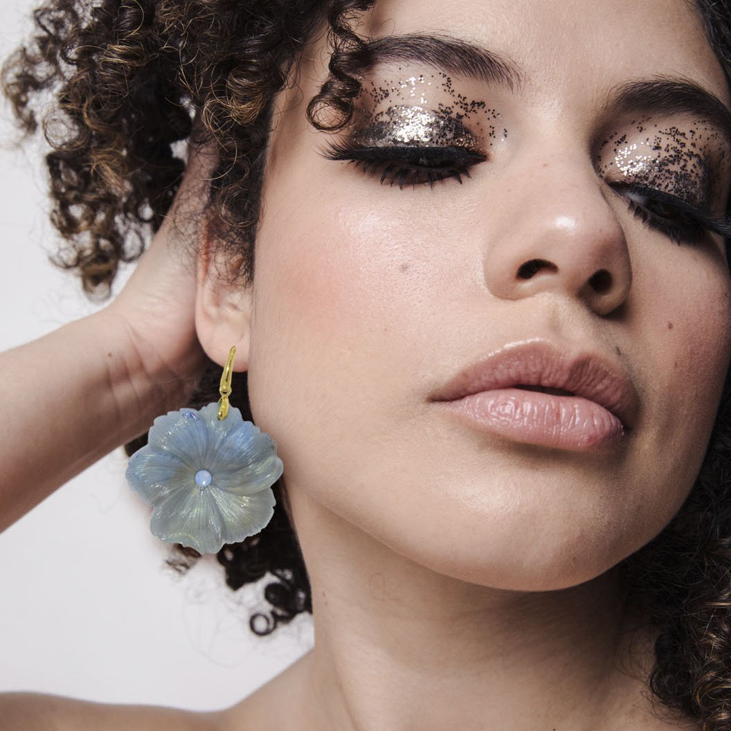 Miccy's | Hibiscus Sky | Resin Earrings