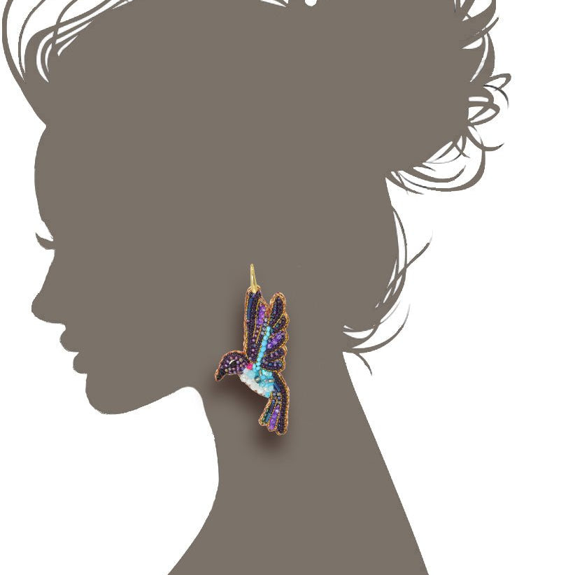 Hummingbird | PatchArt Earrings - Miccy's Jewelz Europe