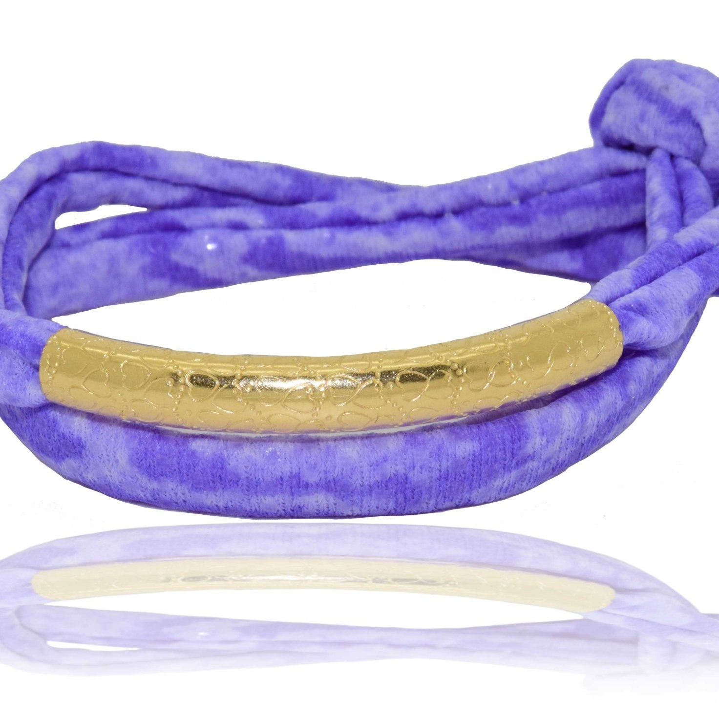 Miccy's | Lavender Snake 14K Golden Tube Bracelet