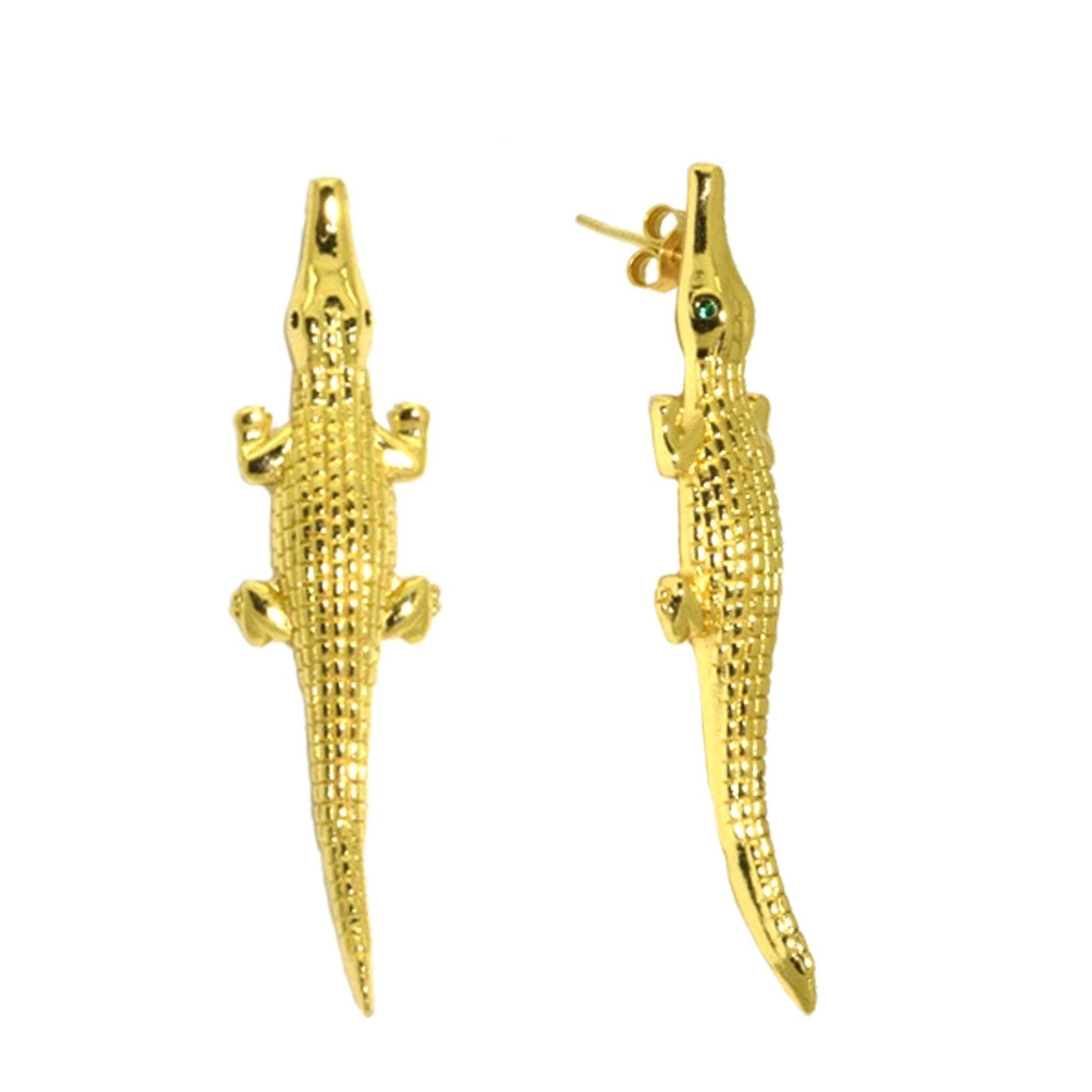 Miccy's | Madame Crocodilla | Gold Line Earrings