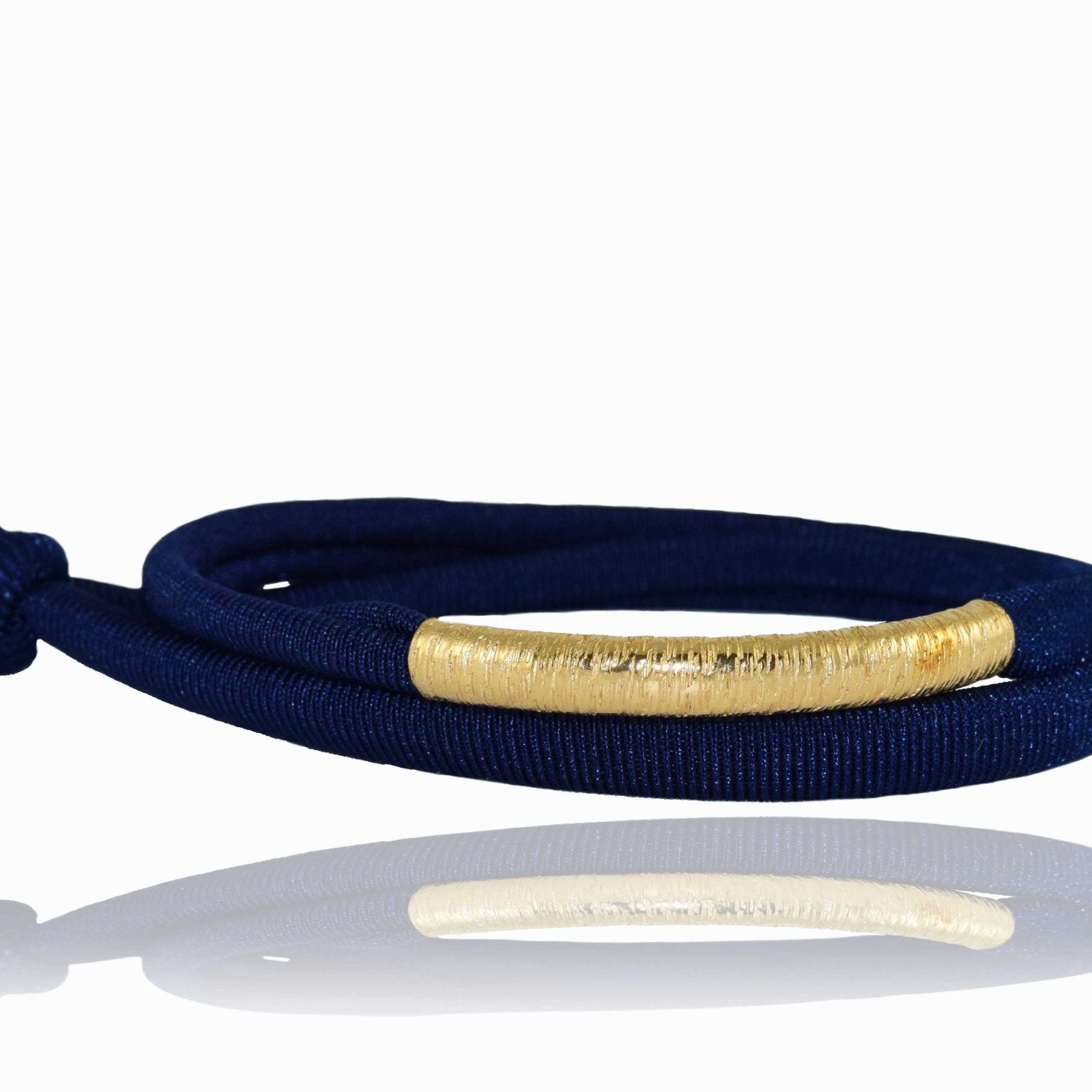 Miccy's | Navy Blue 14K Golden Tube Bracelet