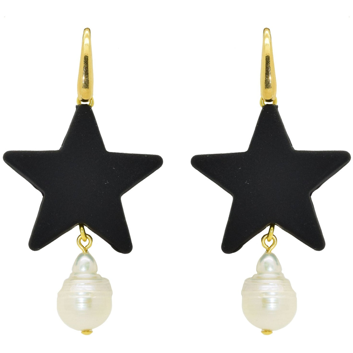 Miccy's | Pearl Star Black | Resin Earrings