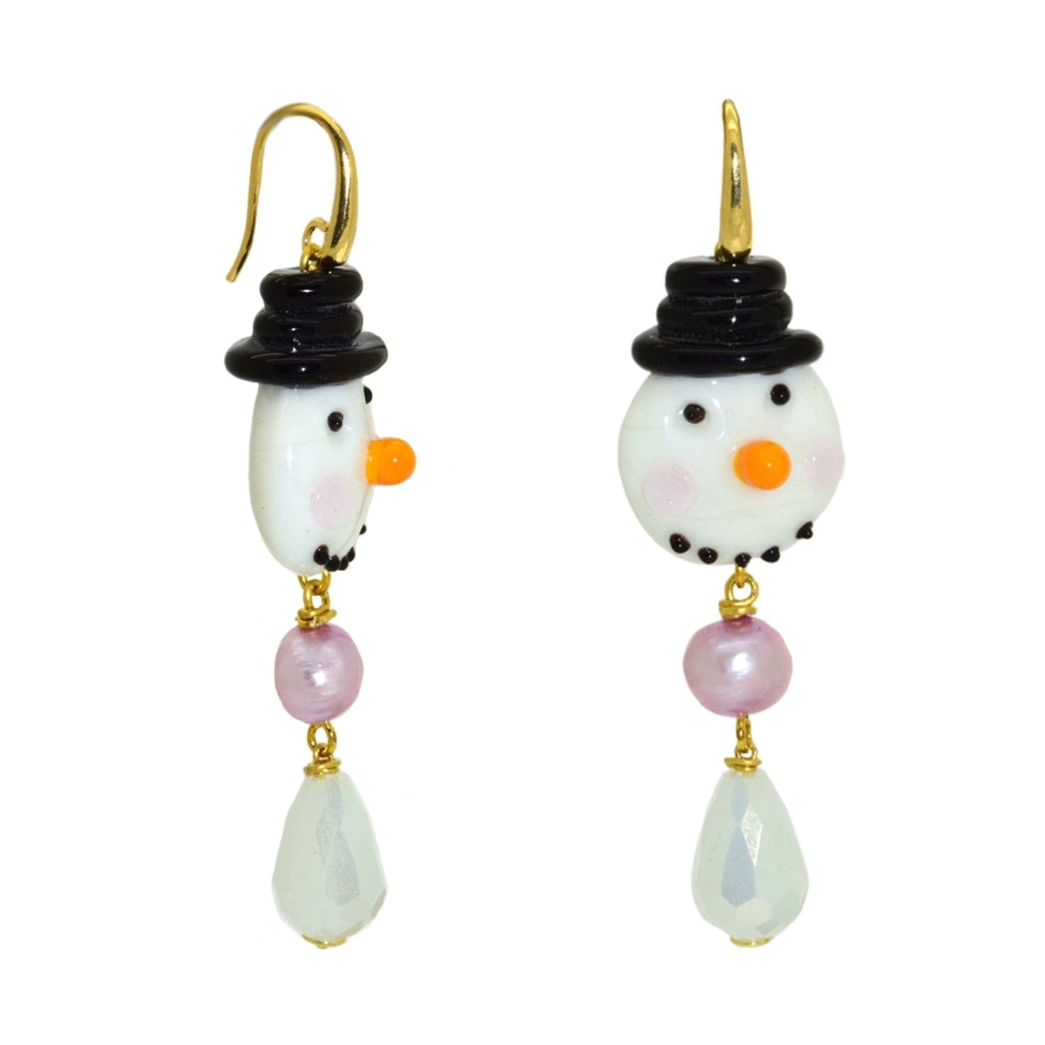 Miccy's | Snowman | Shell Earrings