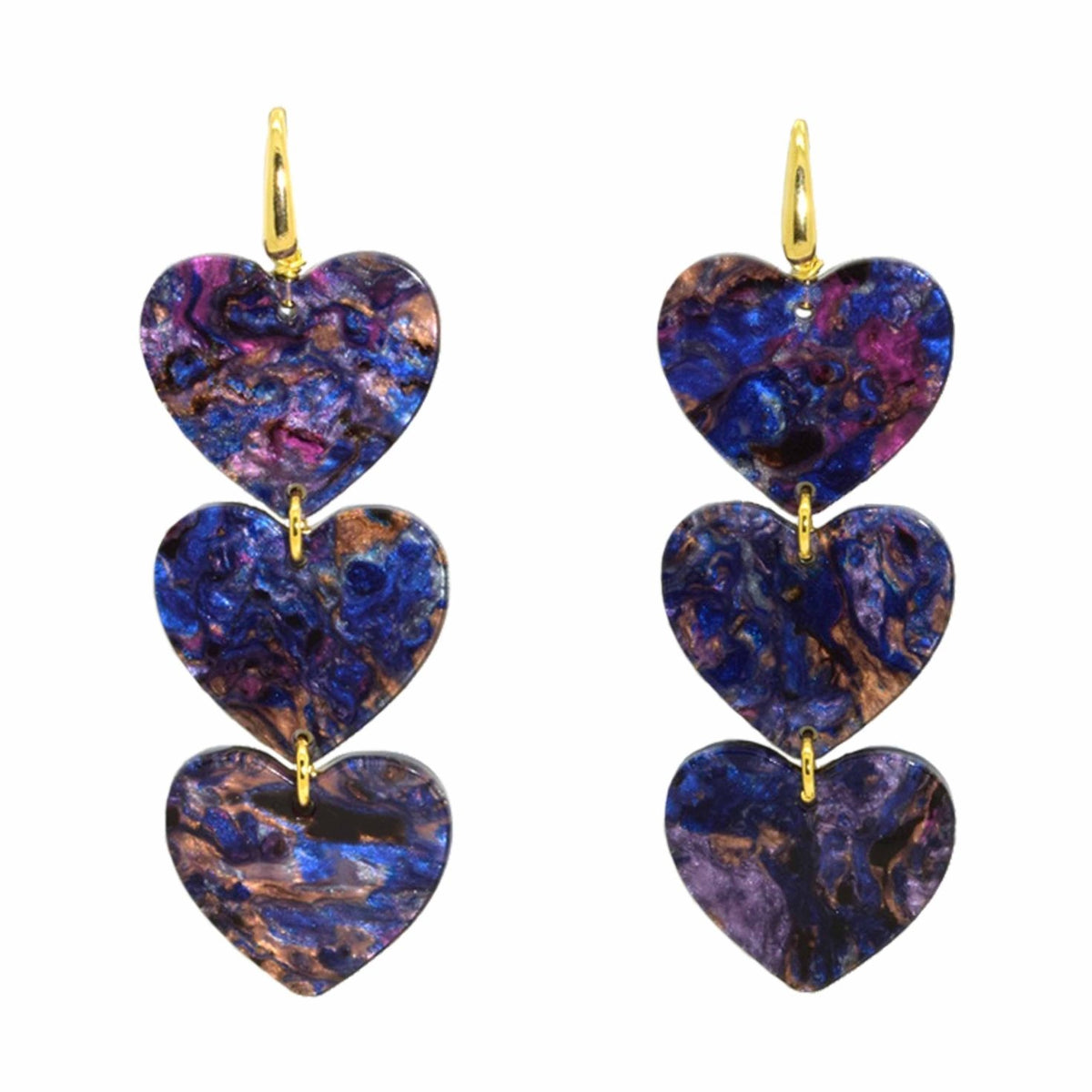 Miccy's | Supernova Hearts | Resin Earrings