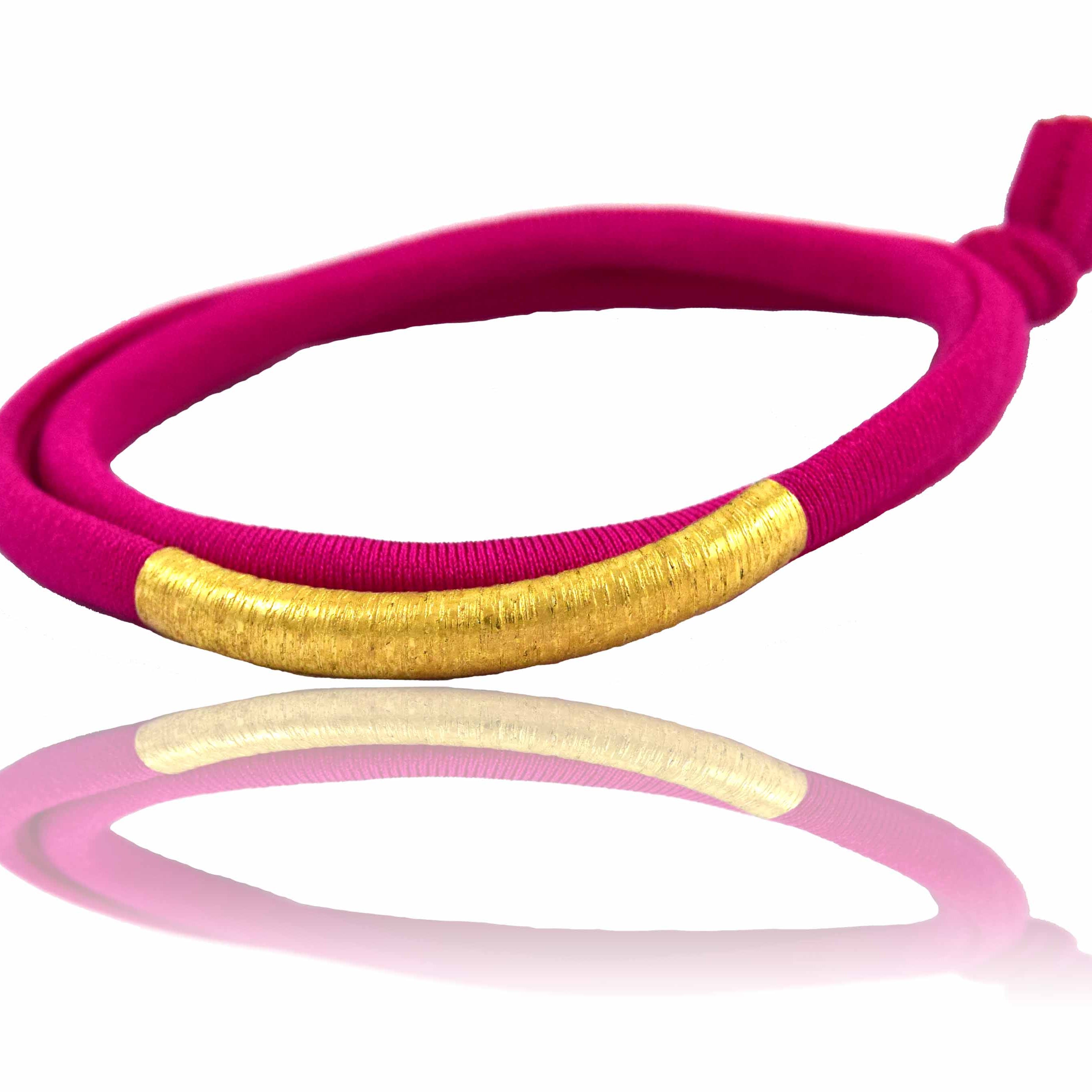 Miccy's | Fuchsia 14K Golden Tube Bracelet