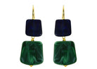 Miccy's | Rothko Green and Blue | Resin Earrings