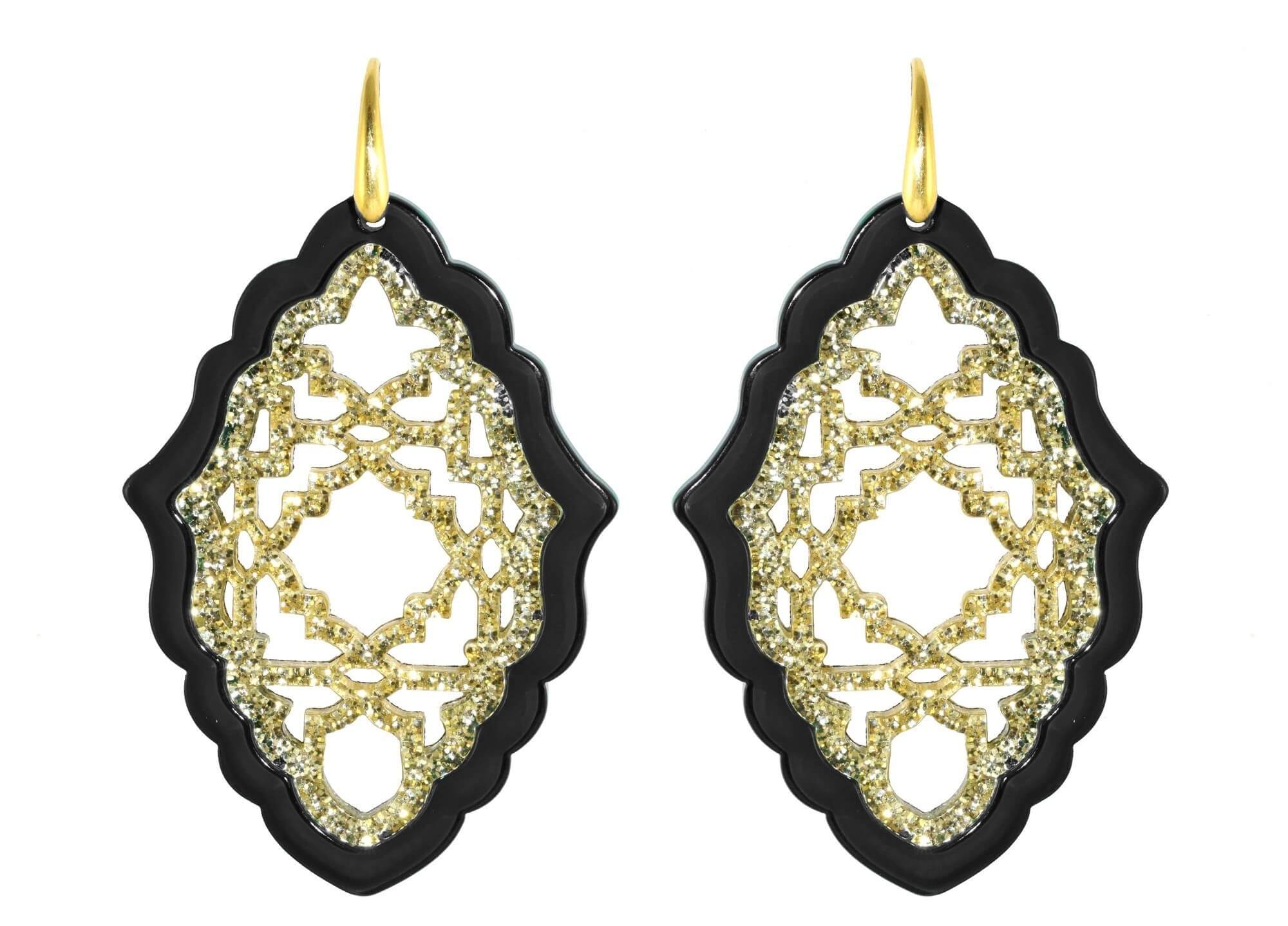 Miccy's | Azizi Large Black | Resin Earrings