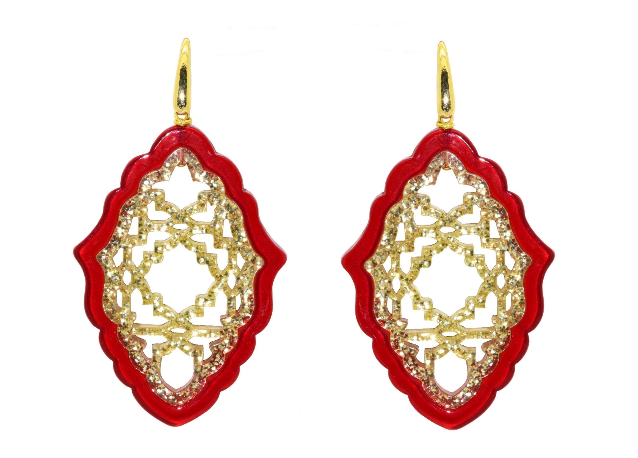 Miccy's | Azizi Red | Petite | Resin Earrings