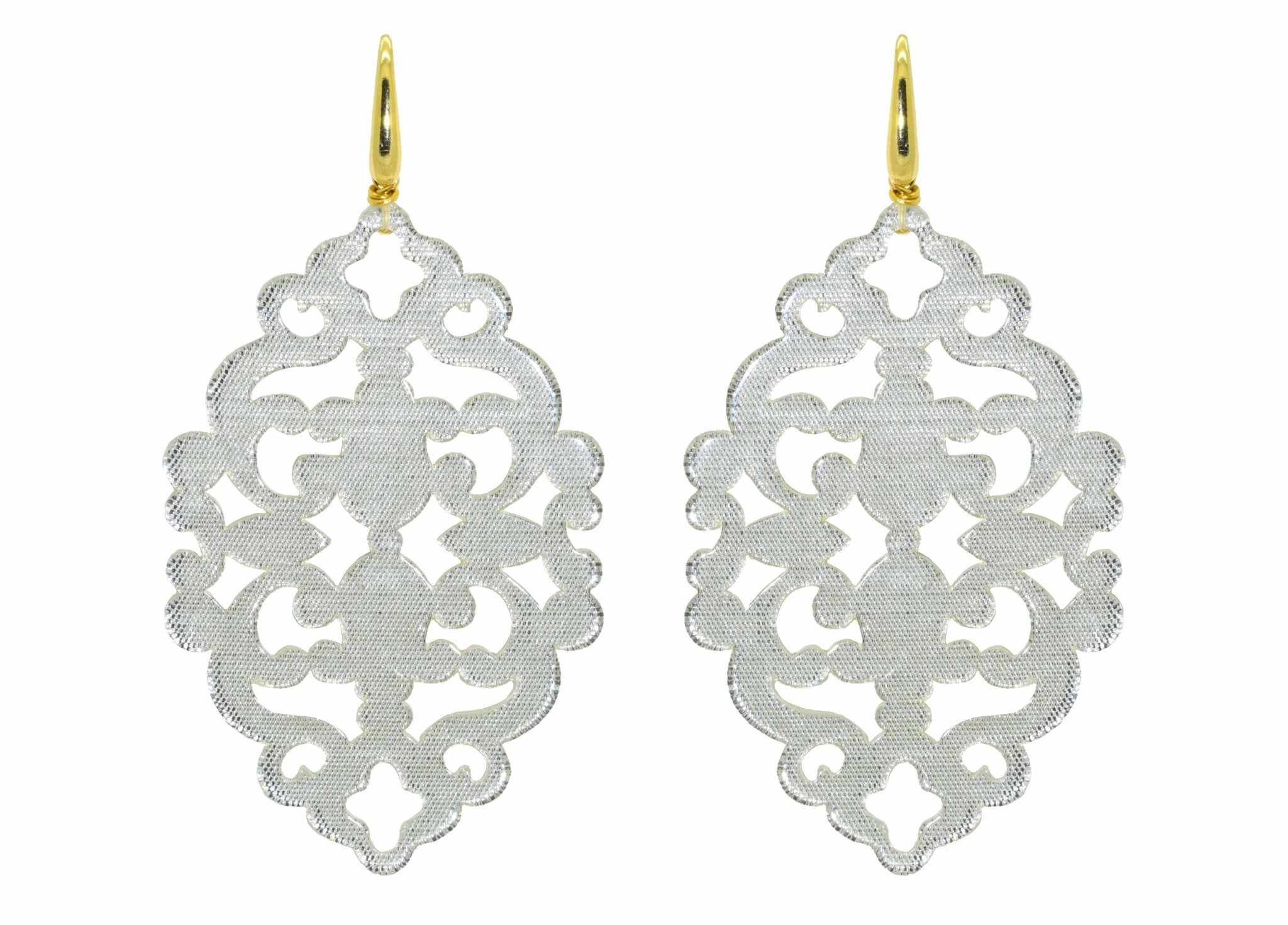 Miccy's | Azulejo Silver | Resin Earrings