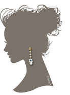 Miccy's | Fresh Water Pearls with MOP Hands | Shell Earrings