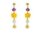 Miccy's | Ganesh Yellow | Shell Earrings