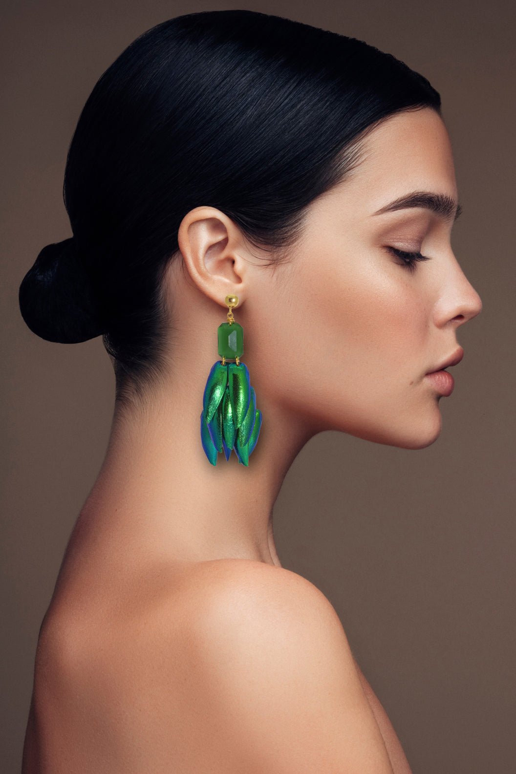 Gemma Beetle Emerald | Skins Earrings - Miccy's Jewelz Europe