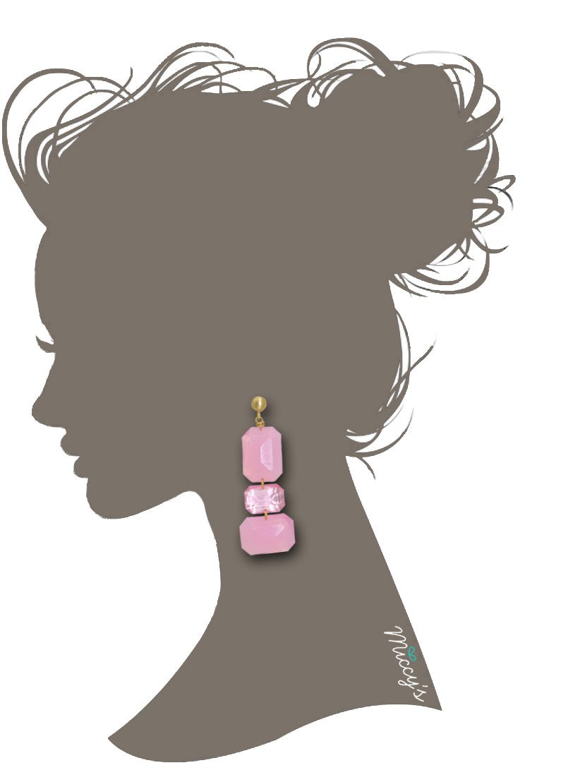 Miccy's | Gemma Pastel Pink | Resin Earrings