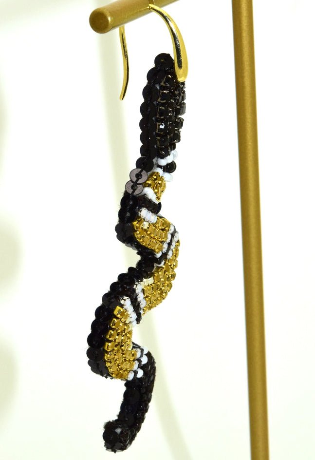 Miccy's | Golden Snakes | PatchArt Earrings