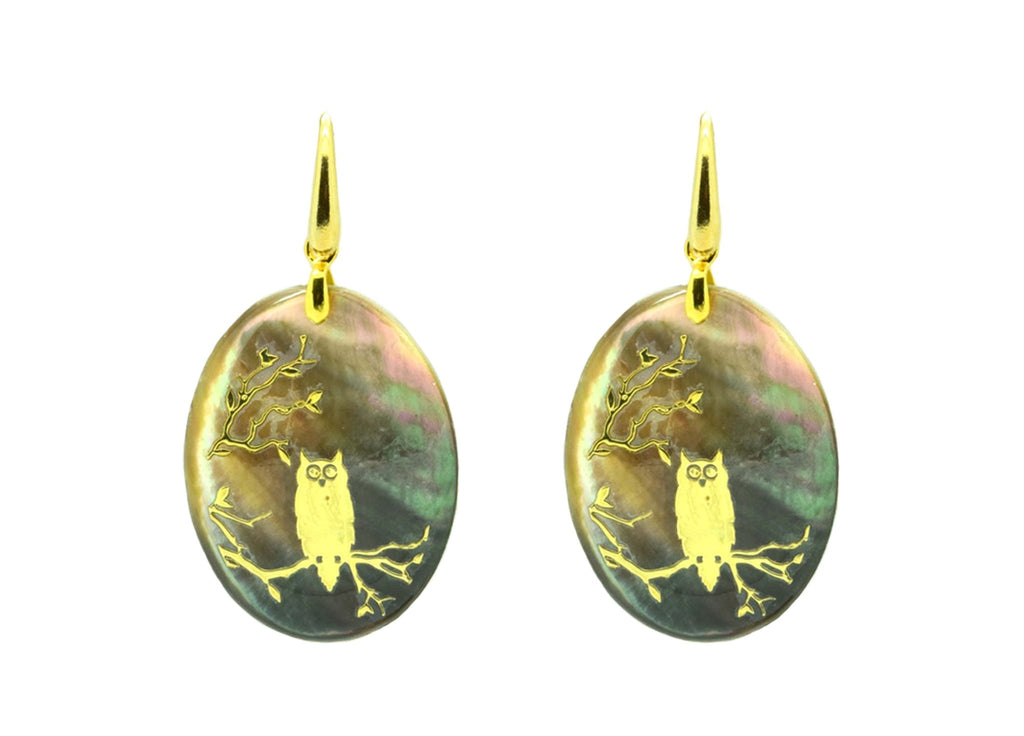 Miccy's | Into the Forest Ovals | Petite | Shell Earrings