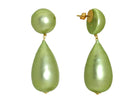 Miccy's | Light Green Cotton Pearls | Resin Earrings