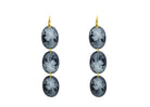 Miccy's | Long Black Cameo Triplets | Resin Earrings