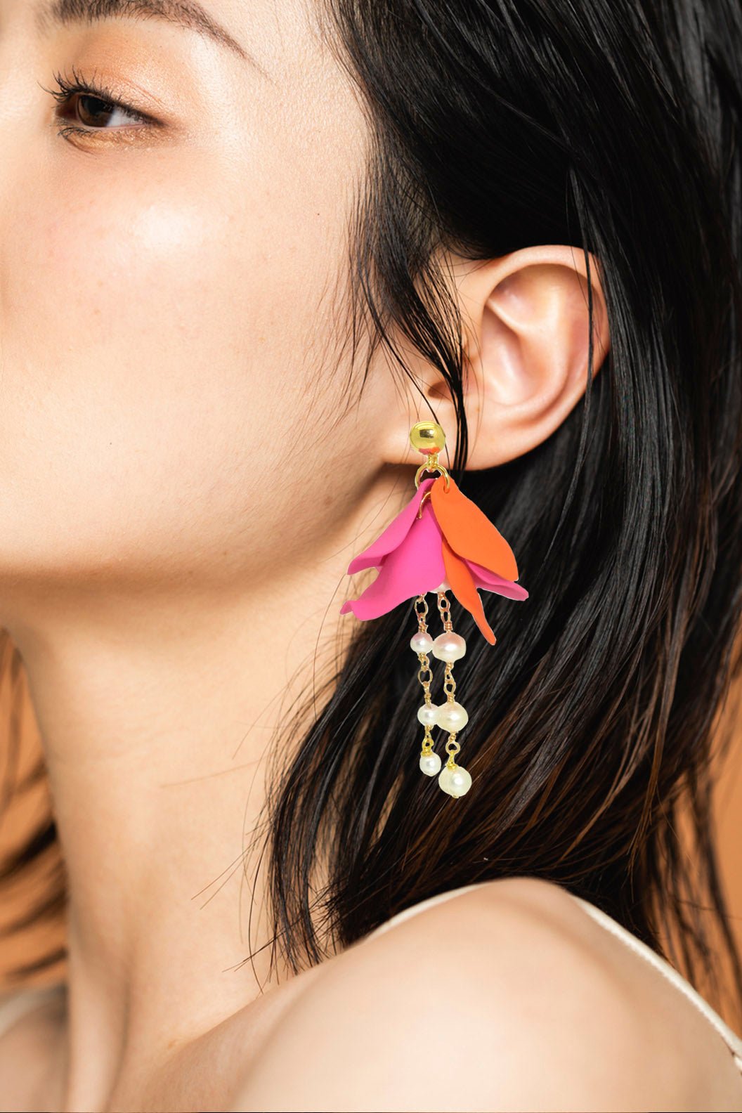 Miccy's | Lou Lou Pink and Orange | Resin Earrings