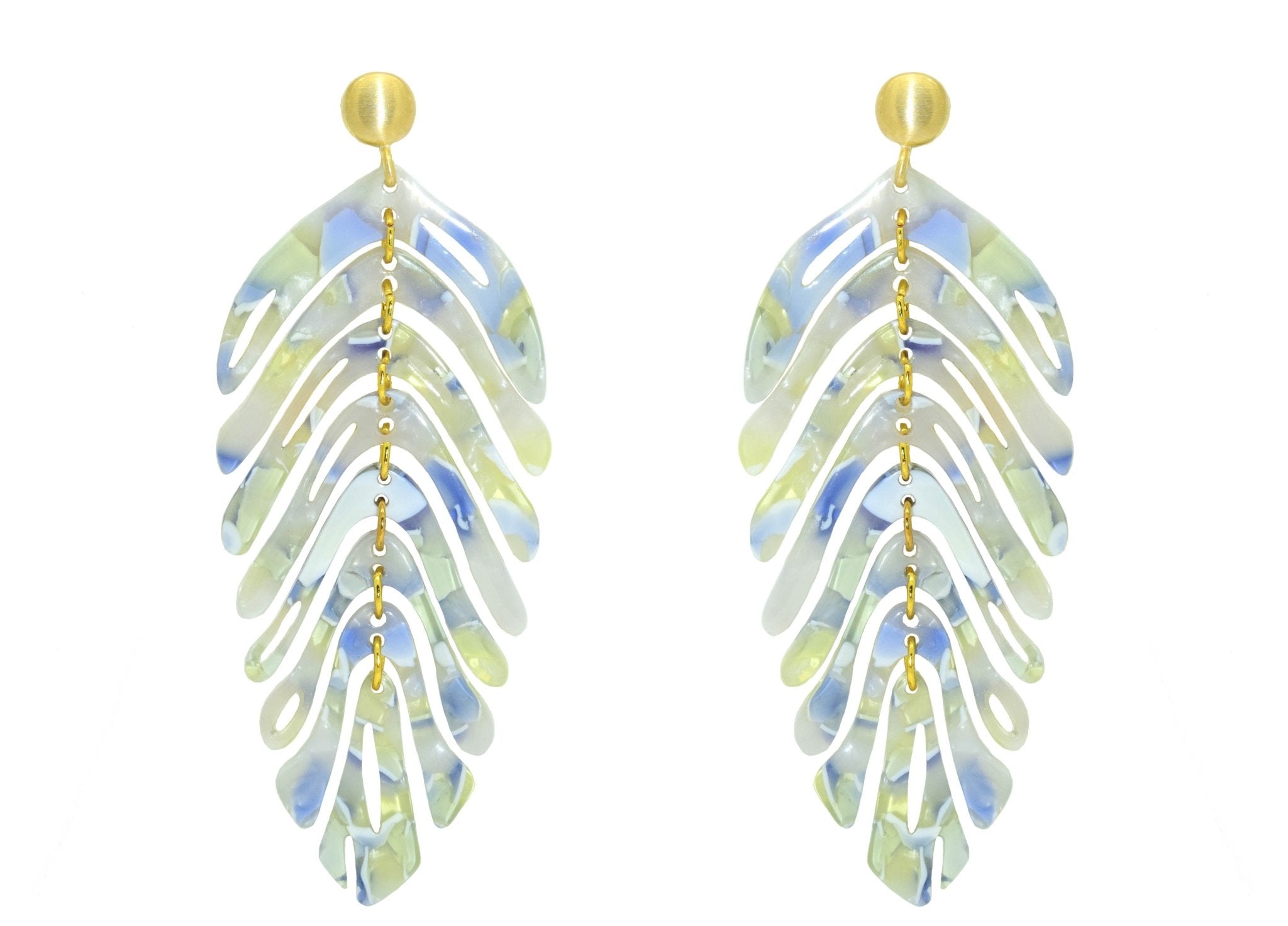 Miccy's | Miccy's Corn Flower Field Leaves | Resin Earrings