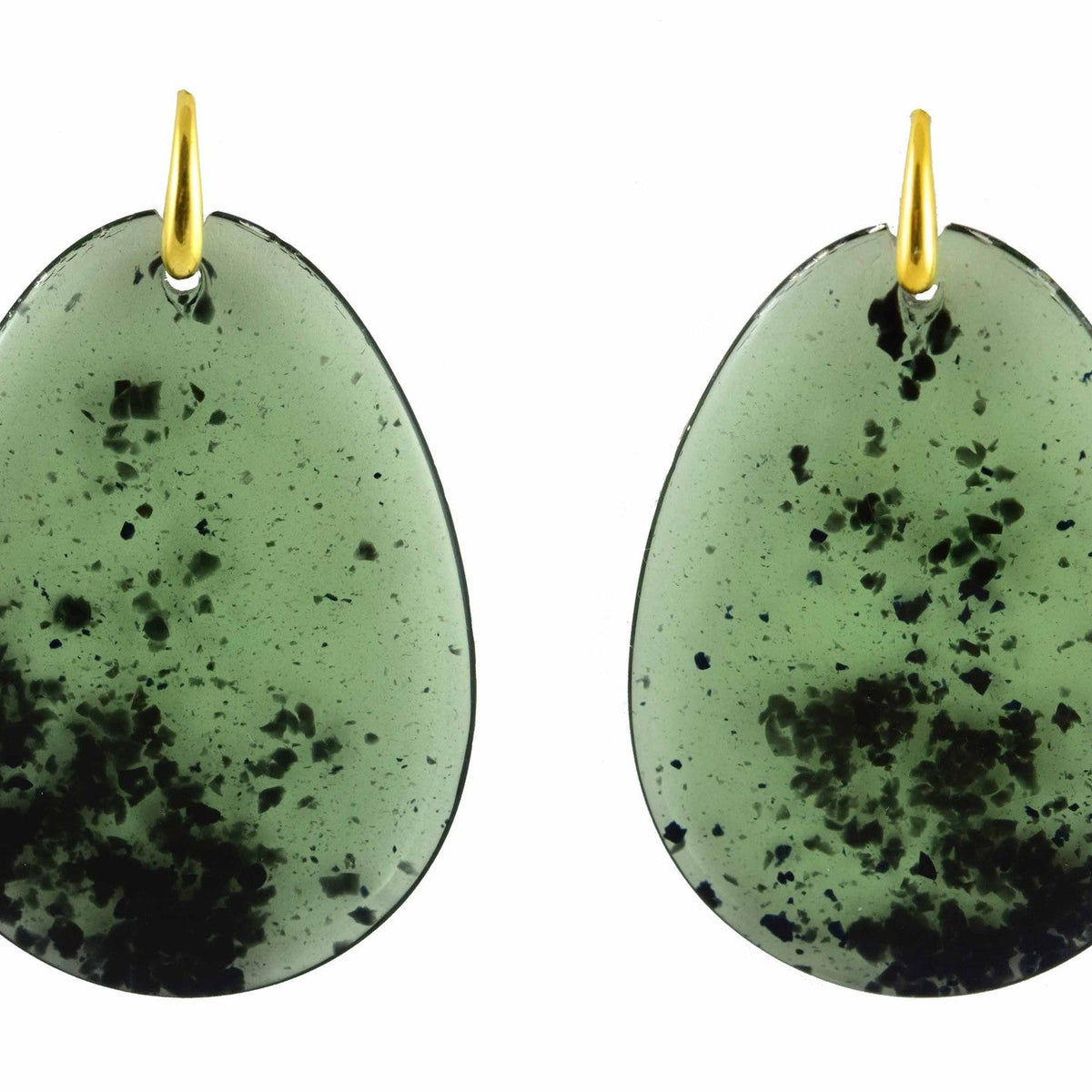 Miccy's | Olive Green Large Flat Drops Statement Earrings – Miccy's ...