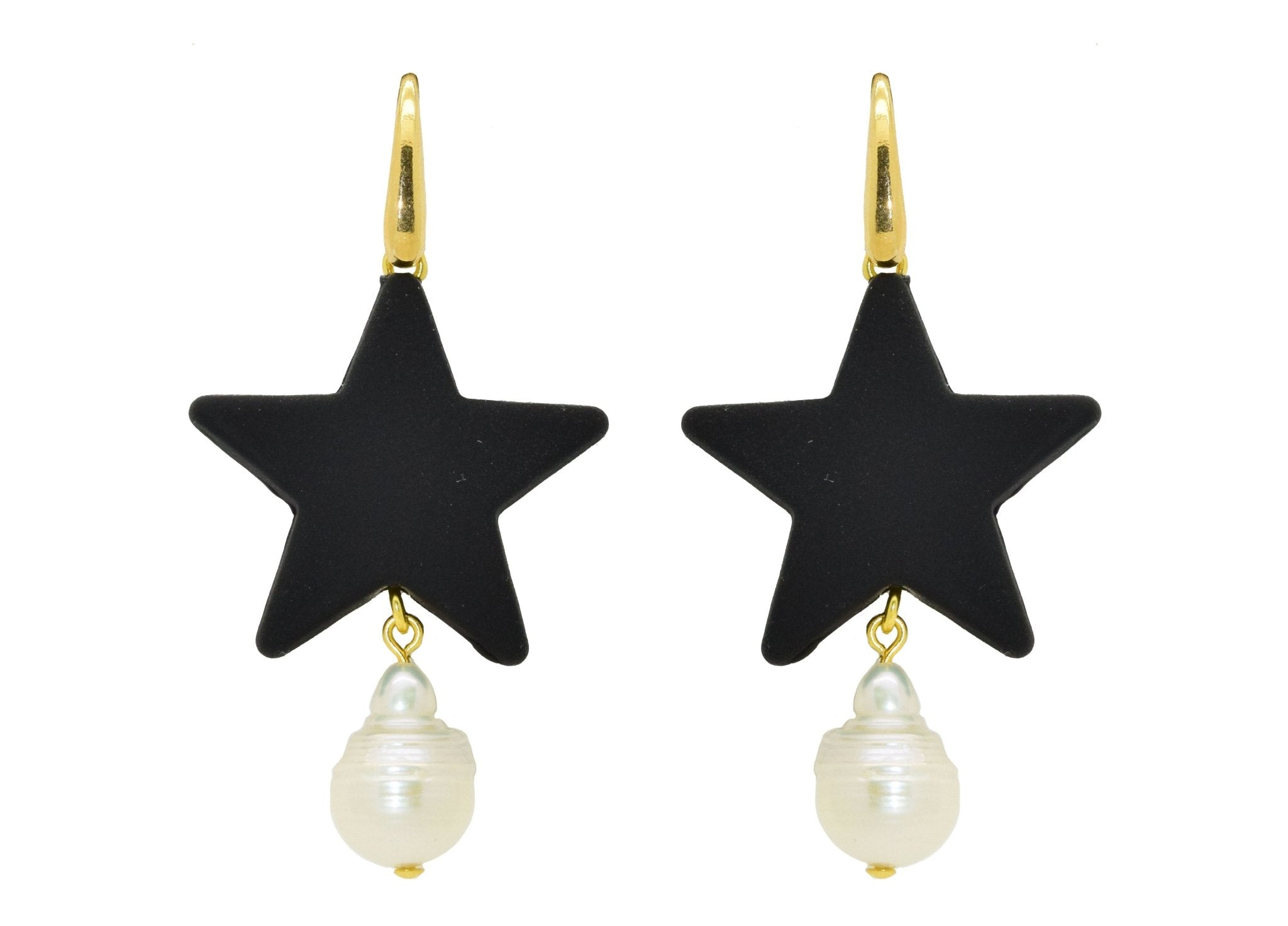 Miccy's | Pearl Star Black | Resin Earrings