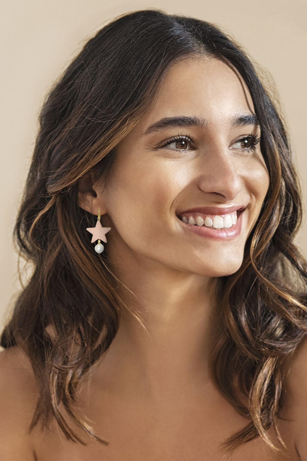 Miccy's | Pearl Star Pastel Pink | Resin Earrings