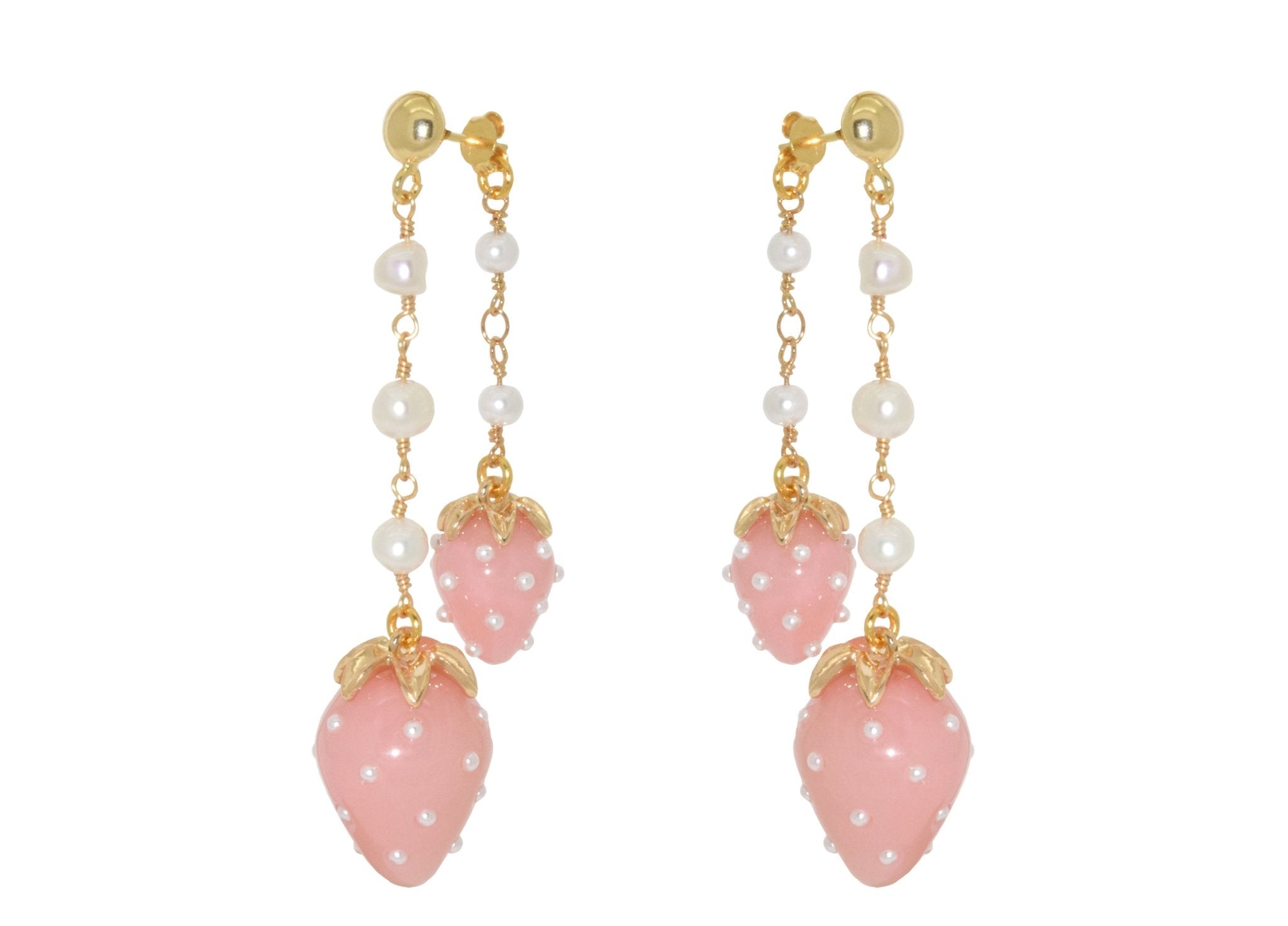 Miccy's | Pink Fragola | Resin Earrings