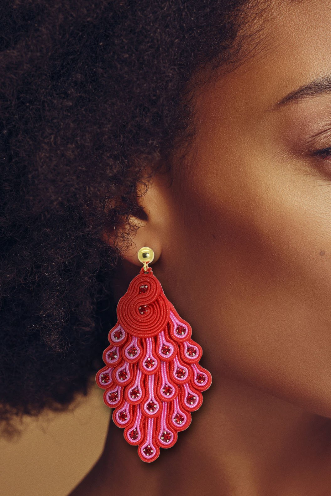 Miccy's | Pink Peacock | Velvet Dreams Earrings