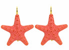 Miccy's | Red Coral Large Starfishes | Resin Earrings