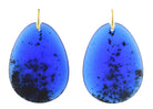 Miccy's | Royal Blue Large Flat Drops | Resin Earrings