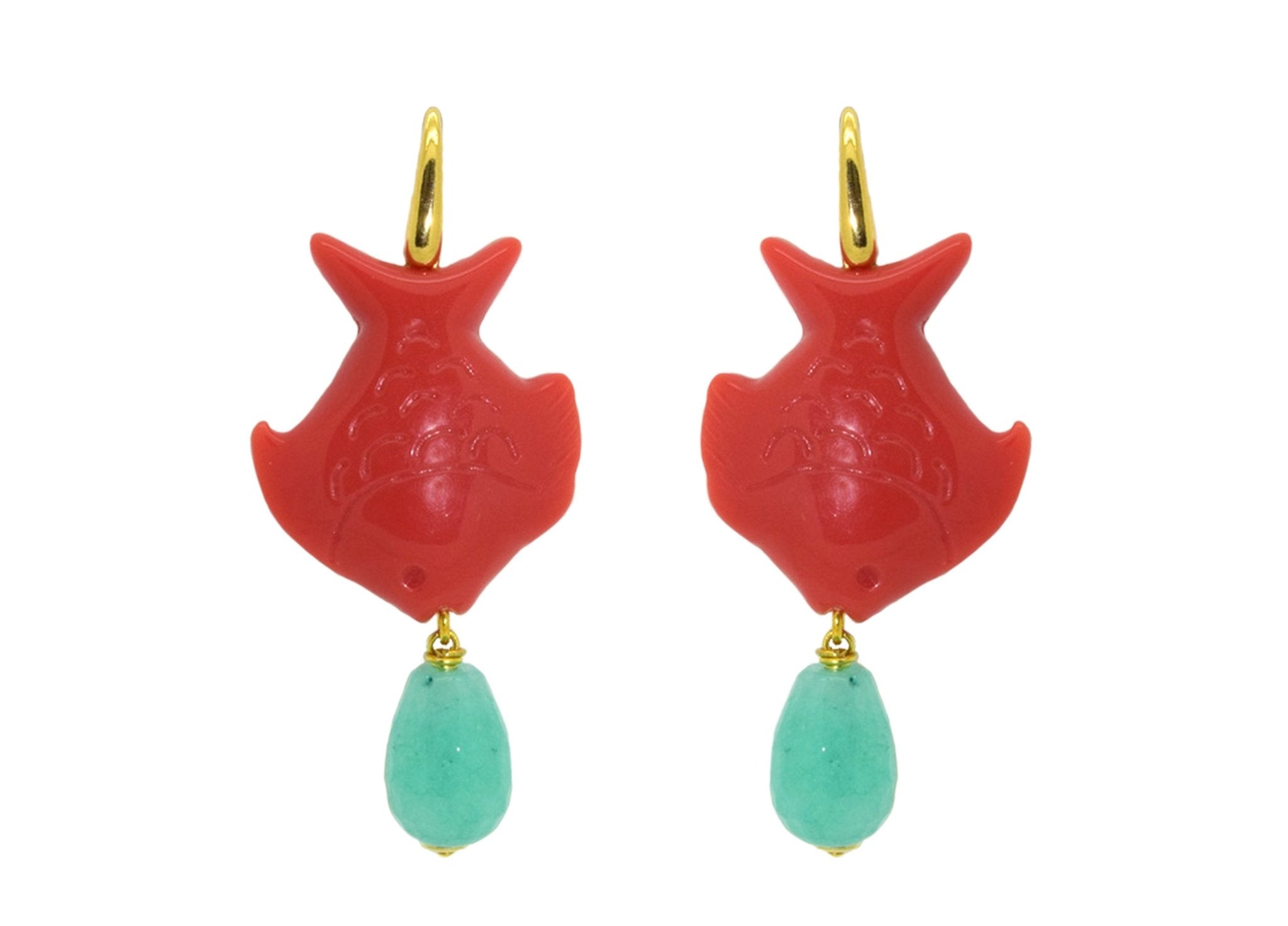 Miccy's | Shark Bait Coral | Resin Earrings