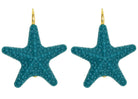 Miccy's | Teal Large Starfishes | Resin Earrings