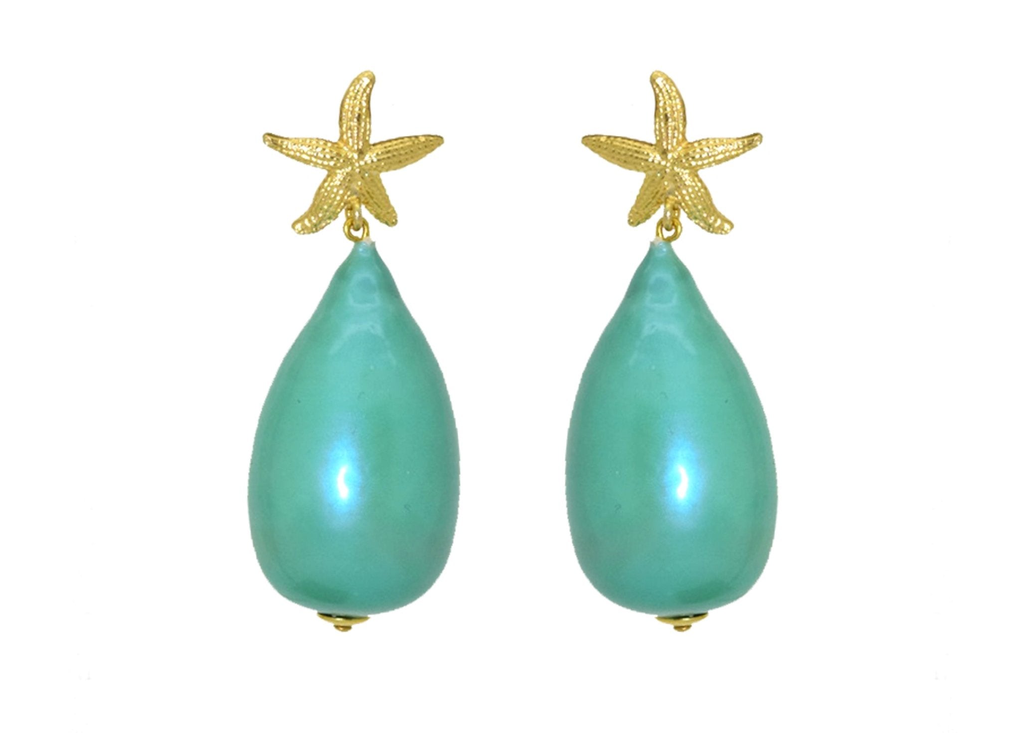 Miccy's | Turquoise Cotton Pearls | Resin Earrings