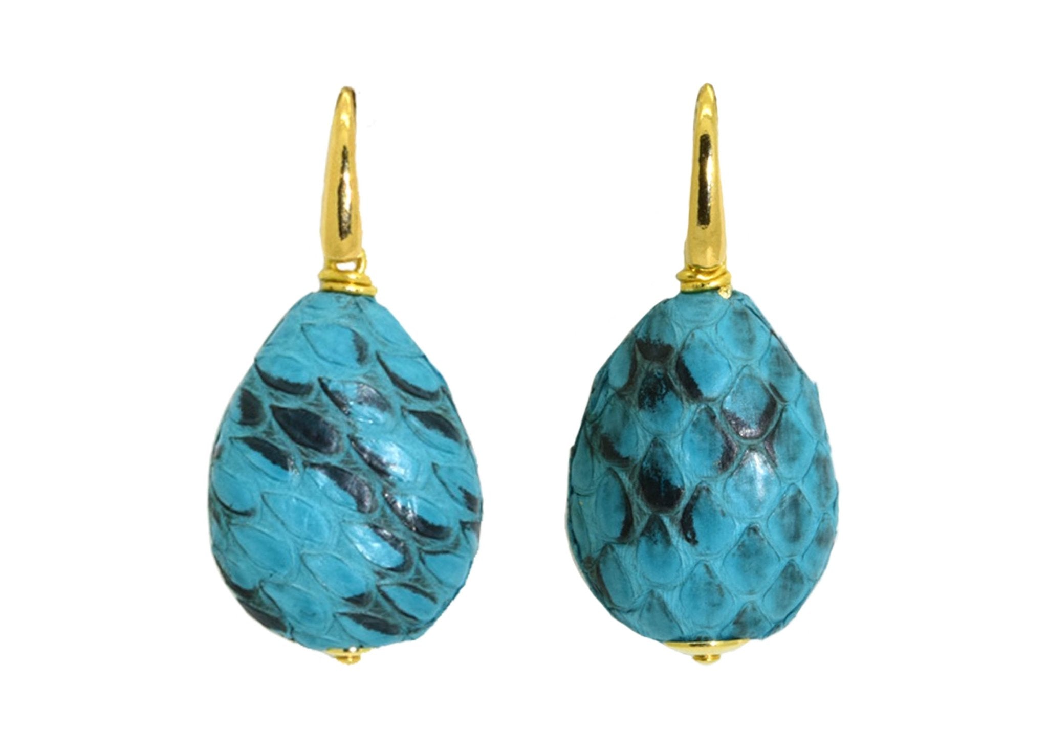 Miccy's | Turquoise Snake Skin Drops | Petite | Skins Earrings