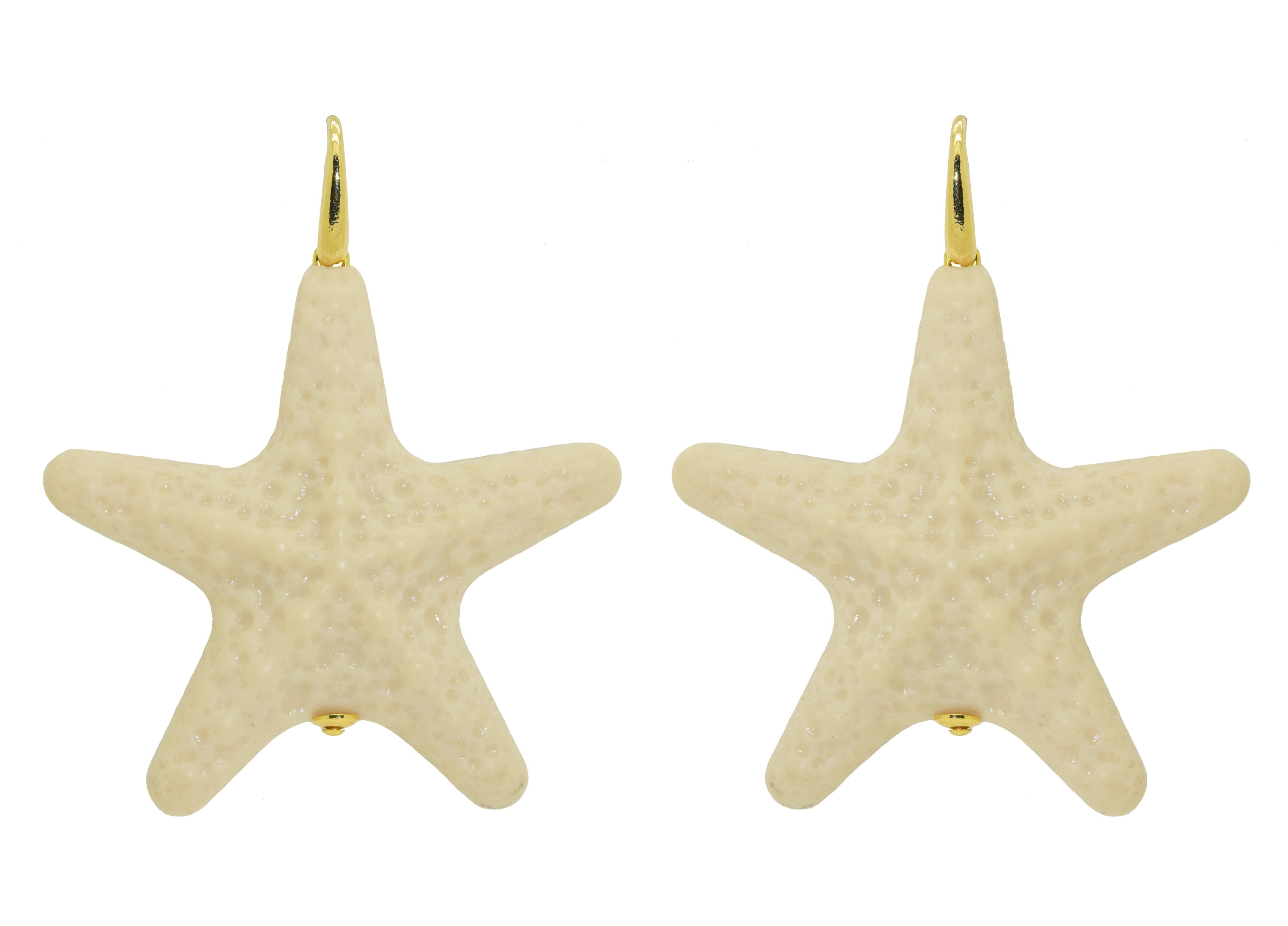 Miccy's | Ivory Large Starfishes | Resin Earrings