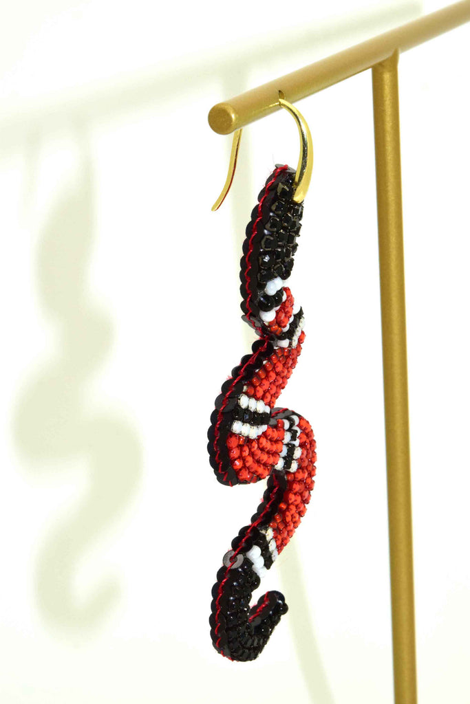 Red Snakes | PatchArt Earrings